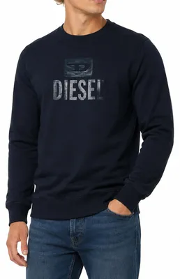 Produktbild von Diesel Herren S-GIR-CREWNECK TONE ON TONE Sweatshirt Navy