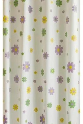 Zdjęcie produktu dla Zasłona prysznicowa 180x200cm, winyl, kwiatowy wzór