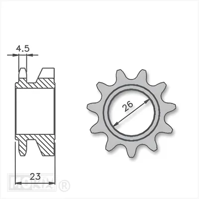 Produktbild von IGM Ritzel Mobilette / MBK 51 11 Zähne
