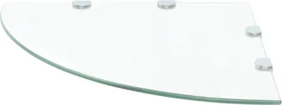Produktbild von vidaXL Eckablage mit Verchromten Halterungen Glas Transparent 45x45 cm