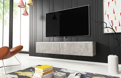 Zdjęcie produktu dla MINIO go for it, szafka pod TV "DONNA", 140cm, stojąca, wisząca, kolor betonu