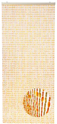 Produktbild von Lockardi Türvorhang Perlenvorhang ORANGE 90x200 cm - Kunststoff bunt für Fenster und Türen Insektenschutz Vorhang Raumtrenner Schutz vor Fliegen Deko