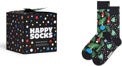 Produktbild von Hs By Happy Socks Holida Years Tree Gift Set Lange Socken 2 Paare Schwarz EU 36-40 Mann Schwarz EU 36-40