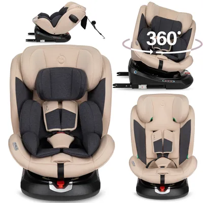 Immagine prodotto di MoMi EMI seggiolino auto i-SIZE 0-36kg - ruotabile a 360°, ISOFIX, TOP TETHER - Beige