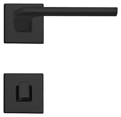 Produktbild von Giro Zincral Türdrücker Rosettengarnitur schwarz matt (Lochung: WC) Lochung: WC