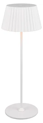Zdjęcie produktu dla Lampa stołowa LED bezprzewodowa SUAREZ biała 2W Ciepła biel 200lm metal wym:38x13,5x13,5cm IP44 RL