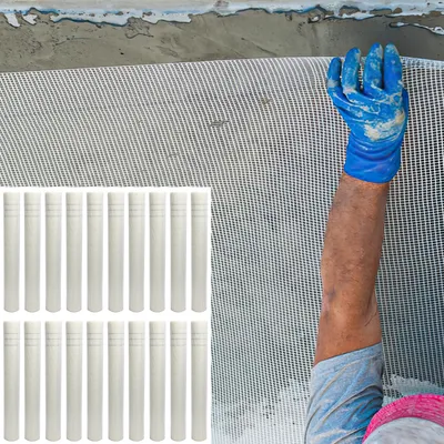 Immagine prodotto di Jayseuw 1000m² rete di armatura rete per intonaco (1m x 50m) rete per intonaco 160g/m² rete in fibra di vetro 4mm x 4mm fibra di vetro facciata bianca