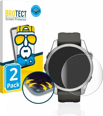 Produktbild von 2x BROTECT Fullscreen Schutzfolie für Garmin Fenix 7S Pro Solar (42 mm) Displayschutz Folie Fullcover Klar Transparent
