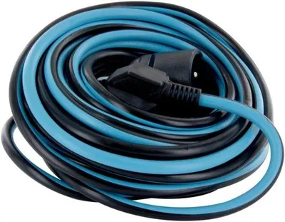 Image de Rallonge électrique 10 m, noir et bleu