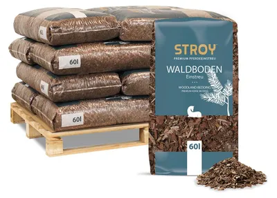 Produktbild von STROY Waldbodeneinstreu Premium 60l x 12 Sack 720l 12er Palette
