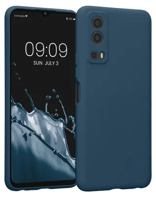 Produktbild von kwmobile Slim Case kompatibel mit Vivo Y72 5G / Y52 5G Hülle - Handyhülle aus Silikon in Petrol