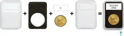 Obrázok produktu pre Kapsuly na mince QUICKSLAB, vnútorný priemer 29 mm