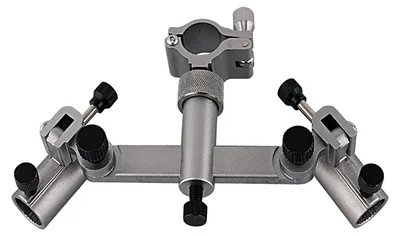 Produktbild von Doppelter Angelrutenhalter, 360° drehbar, verdickt, links und rechts verschiebbar, universelles Zubehör, Aluminiumlegierung, Stuhlform, Angelrutenhalterung, Angelzubehör