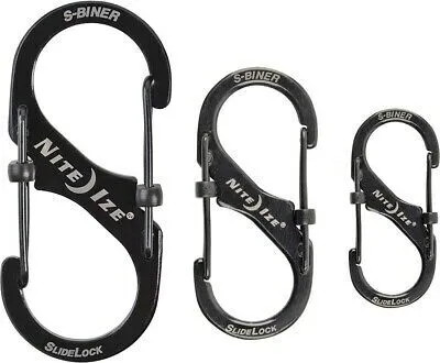 Produktbild von Nite Ize SBiner Slidelock 2 Karabiner-Set BLAC