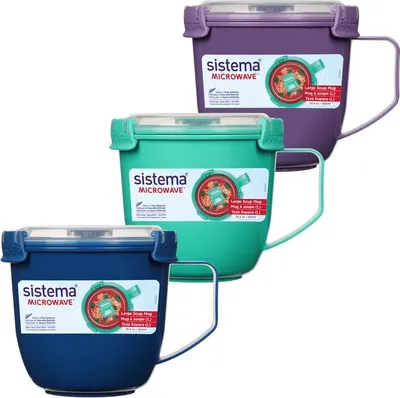 Image de Sistema® Microwave™ Tasse à soupe et à ragoût 900 ml, mélange de couleurs