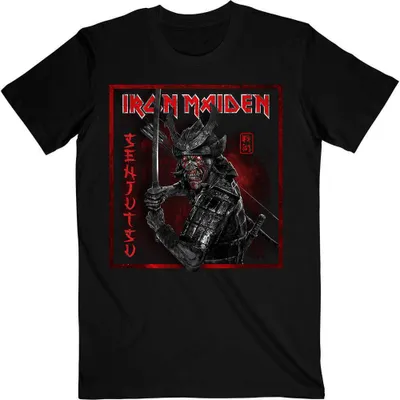 Obrázek produktu pro Iron Maiden Senjutsu Cover Distressed Red Black 2XL Tričko