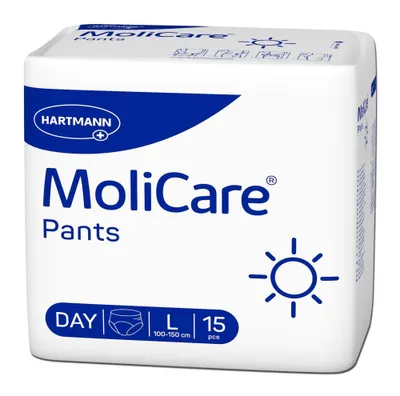 Produktbild von MoliCare® Pants Day – Windeln für Erwachsene, Größe L (100–150 cm) 4 x 15