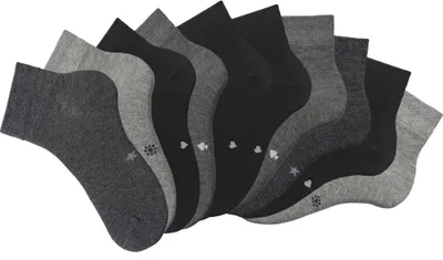 Produktbild von H.I.S. Kurzsocken 10 -teilig 4x schwarz, 2x anthrazit meliert, 2x grau meliert, 2x hellgrau meliert Größe 39/42