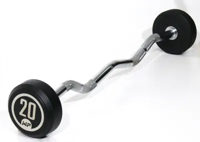 Produktbild von Muscle Power Feste Curl-Hantelstange Gummi 20 kg