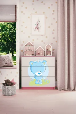 Obrázek produktu pro Dětská komoda Bluebear v růžové barvě Babydreams