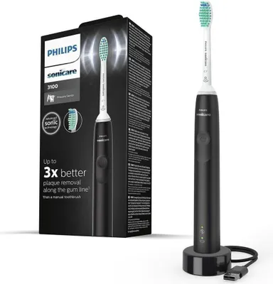Produktbild von Philips | Schallzahnbürste HX3671/14 - Schwarz - Effektive Reinigung - 2 Wochen Akku-Laufzeit