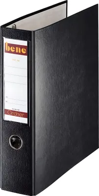 Produktbild von bene Doppelordner schwarz Karton 7,5 cm