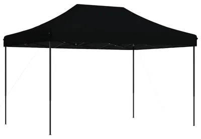 Image de vidaXL Tente de fête, 279 x 410 x 315 cm, noire, en tissu Oxford