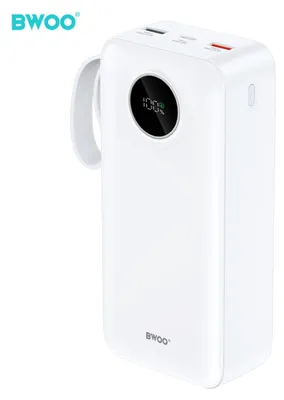 Image de Bwoo, Batterie externe 30000mAh USB-C 2xUSB LCD Bwoo Blanc, Blanc