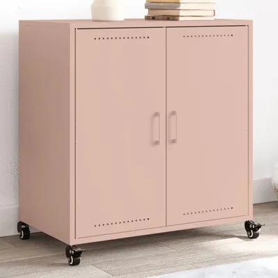 Imagen del producto de Mueble aparador rosa vidaXL, 68x39x72 cm, acero