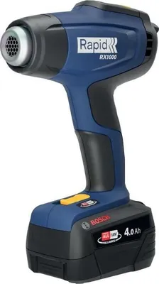 Zdjęcie produktu dla Pistolet na gorące powietrze Rapid RX1000 18V, do 550°C, z akumulatorem 4Ah i ładowarką, w zestawie