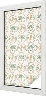 Produktbild von Buntglas Fensterfolie – 100x50 cm – Stained-Glass Design – blickdichte dekorative Sichtschutzfolie – selbstklebend, UV-Schutz – Palmenleopard