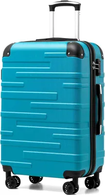 Image de COOLIFE Valise rigide à roulettes Serrure TSA Vert turquoise 67cm