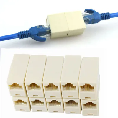Produktbild von 5PCS LAN Ethernet -Netzwerk RJ45 Splitter -Stecker -Adapter -Kabelverlängerungsanschluss