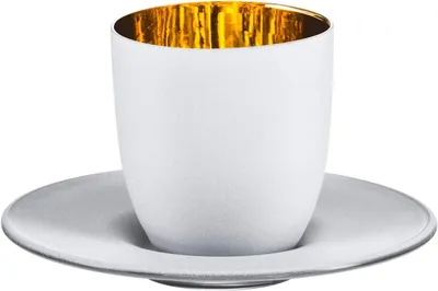 Produktbild von EISCH Set Espresso-Becher und Untertasse 109/6 gold-weiß COSMO PURE WHITE 77410998 #1