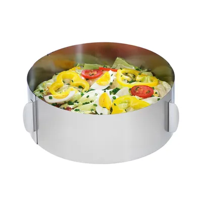 Zdjęcie produktu dla GEFU TONDO XXL, Pierścień do ciasta, Okrągły, Stal nierdzewna, Stal nierdzewna, 100 mm