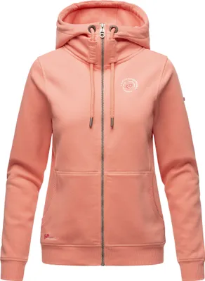 Produktbild von Marikoo Setsunaa Damen Hoodie Sweatjacke Kapuzenjacke Übergang Sweater Pullover Apricot Gr. 36 - S
