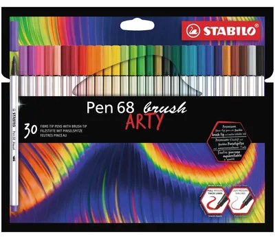 Obrázok produktu pre STABILO Prémiová fixka so štetcovým hrotom pre variabilnú šírku ťahu – Pen 68 brush –…