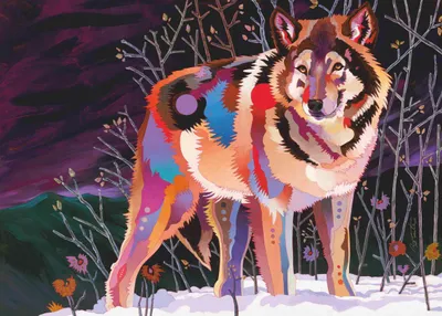 Produktbild von Heye Puzzle Night Wolf, 1000 Teile, 1000 Stück(e), Kunst
