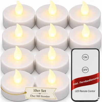 Immagine prodotto di Monzana Candele LED 10 pz senza fiamma telecomando 37mm batterie incluse candela classe di efficienza energetica A, Immagine generata dall'IA