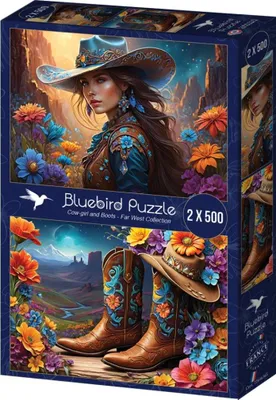 Produktbild von BLUEBIRD Puzzle Farmwoman und Stiefel 2x500 dlks