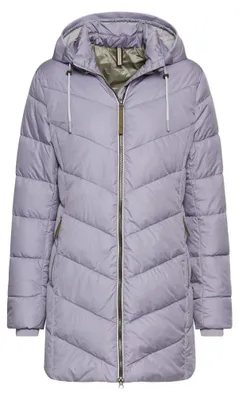 Productafbeelding van camel active dames gewatteerde jas met afneembare capuchon, paars, dameskleding - maat 46