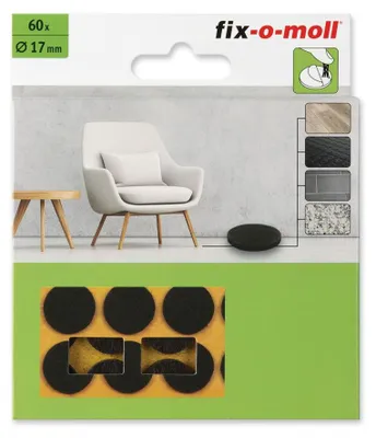 Produktbild von Filzgleiter rund 17mm Big Pack braun fix-o-moll