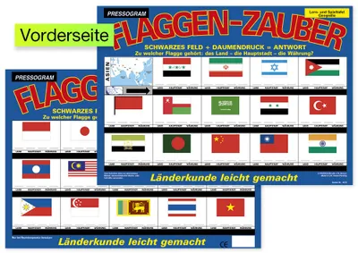 Produktbild von TimeTEX Zaubertafel "Flaggen-Zauber" Asien