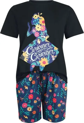 Produktbild von Alice im Wunderland Schlafanzug Damen Curiouser multicolor L