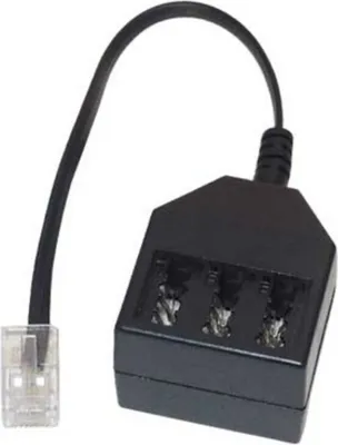 Produktbild von Western-Stecker 6/4 / TAE Buchse NFF, 0,2m