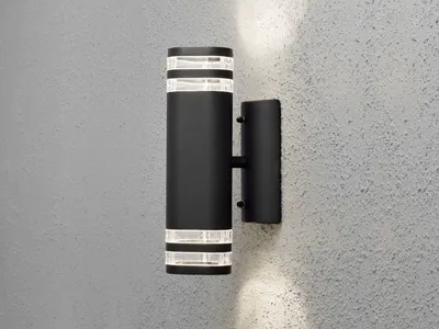 Produktbild von Design LED Außenwandleuchte Up Down zur Fassadenbeleuchtung Außenleuchte Schwarz