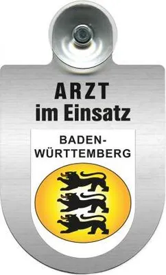 Produktbild von Einsatzschild Windschutzscheibe incl. Saugnapf - Arzt im Einsatz - 309352 - incl. Regionen nach Wahl Color - Region Baden-Württemberg