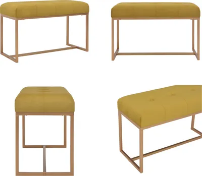 Obrázok produktu pre vidaXL Lavica 80 cm horčicovo žltý zamat - Lavice - Lavice do predsiene - Lavice do predsiene