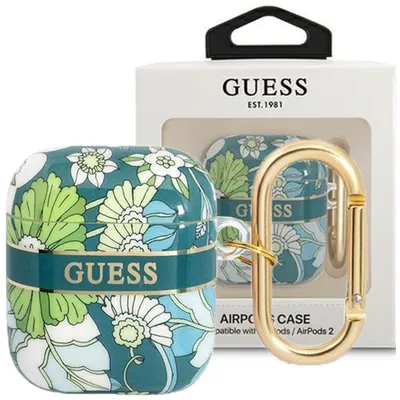 Produktbild von Guess Gua2Hhfln Airpods Abdeckung Zielony/Grün Blumenband Kollektion
