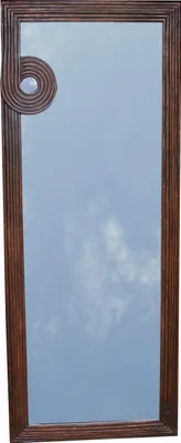Produktbild von Handgearbeiteter Spiegel - Spiralspiegel Braun 150*60 cm, Holz,Glas, Spiegel